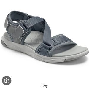 Earth Origins Vivvy Hiking Sandals Women's Size 10 Wide Adjustable Camping Grey